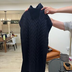 COS Navy Turtleneck Sweater Vest